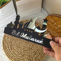 2025 décorations de bureau islamiques Ramadan centres de table en acrylique en bois pour les décorations de fête Eid Mubarak pour Ramadan Kareem