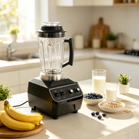 Blender Profesional untuk Penggunaan Komersial 2200W Kontrol Kecepatan Variabel Pembuat Smoothie Tugas Berat Pisau Baja Tahan Karat