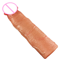 Vibrateur pénien en silicone de haute qualité, énorme, marron, avec orifice de proémination, 100 % étanche, vente directe d'usine pour adultes