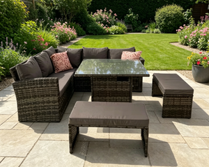 Ensemble <span class=keywords><strong>de</strong></span> canapé d'angle <span class=keywords><strong>en</strong></span> rotin pour <span class=keywords><strong>jardin</strong></span> extérieur moderne avec table foyer |   Meubles <span class=keywords><strong>de</strong></span> <span class=keywords><strong>jardin</strong></span> <span class=keywords><strong>en</strong></span> rotin <span class=keywords><strong>en</strong></span> forme <span class=keywords><strong>de</strong></span> L <span class=keywords><strong>de</strong></span> luxe pour la cour - Product Image 4