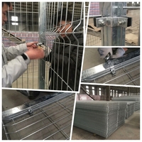 Clôture 3D galvanisée bleu-vert haute résistance de 6 pieds, en treillis soudé, résistance supérieure aux impacts, protection contre l'entrée forcée 3D