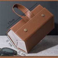 Boîte de rangement pliable à 3 couches en cuir PU de haute qualité pour bijoux, lunettes et accessoires