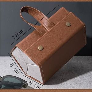 High Quality Pu Leather Hanging Boxes Foldable Jewelry Glasses Accessory <b>Storage</b> <b>Box</b> - Product Image 5