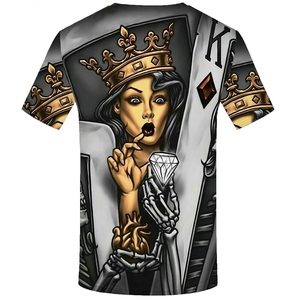 Camiseta de Calavera para Hombre, Camiseta de Póker con Estampado, Camiseta Divertida con Estampado de Esqueleto, <span class=keywords><strong>Camisetas</strong></span> Vintage de Anime, Ropa de Manga Corta - Product Image 2