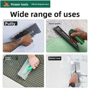 Truelle à dents robuste pour plâtrage, spatule à joint, couteau à carrelage, petit outil <span class=keywords><strong>de</strong></span> maçonnerie pour coins, modèle W0661 - Product Image 4