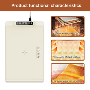 Plateau de <span class=keywords><strong>chauffe</strong></span>-plats électrique Portable plaque chauffante pliable napperon en Silicone écologique température réglable pour l'extérieur rapide - Product Image 3