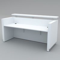 Conception professionnelle Immeuble de bureaux Bureau de réception en bois Comptoir Table Petite beauté Cheveux Ongles Salon Réception à vendre