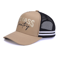 Gorra Trucker Personalizada de Alta Gama con Diseño de Australia, Color Marrón, Parche Bordado en 3D, Estilo Hip Hop, Informal y Moderna para Fiestas en la Playa