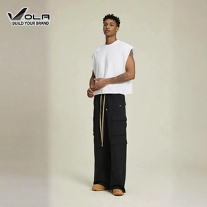 Camiseta Deportiva OLA-2026, Corte Recto, Secado Rápido, con Logotipo Estampado, Verano, Sin Mangas, Talla Grande, Personalizable, de Algodón Acordonado, para Hombre - Product Image 2