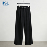 Pantalon de Costume Homme en Laine Acétate Haut de Gamme, Tissu Épais, Taille Mi-Haute, Idéal pour le Quotidien