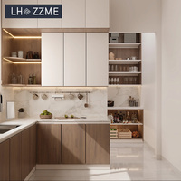 Ensemble de meubles de cuisine modulaires de style Shaker avec armoires murales et rangements, armoire de cuisine gain de place pour usage résidentiel
