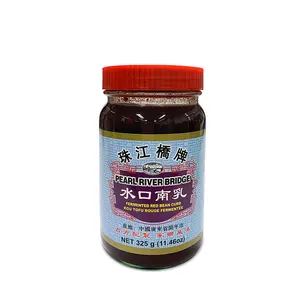 Hot Sale Factory Price OEM Alta Qualidade Hot Pepper Pearl River Bridge 325g em Garrafa De Vidro PRB Fermentado Red Bean Curd