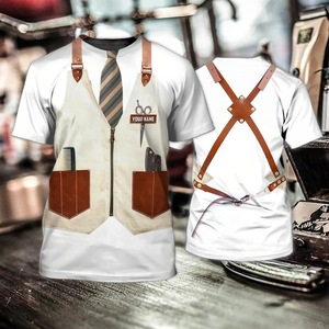 T-shirt Estiva alla Moda Personalizzata per Parrucchieri, Abbigliamento Professionale, T-shirt Unisex Stampata in 3D, Top Casual Traspirante a Maniche Corte - Product Image 1