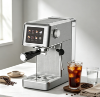 Cafetera Espresso Anbolife de 20 Bares, 1300W, Calentamiento por Termobloque, Pantalla Táctil, Acero Inoxidable con Vaporizador, OEM ODM