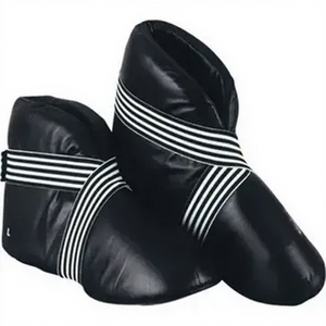 Style Play Sports Semi-Contact Kickboxing <b>Shoes</b> Lightweight Faux Leather <b>Hook</b> Loop Closure Point Fighting Boots for Play Sports - Product Image 1