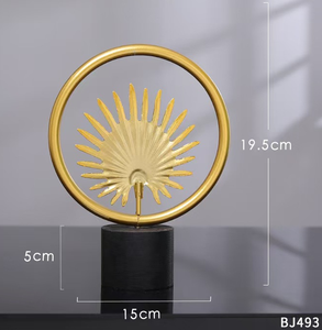 Stainless Steel Gold-Plated Leaves Plant <b>Ornaments</b> Modern Antique High-end Craft Living Room Tabletop Home Decorations Luxurious - Product Image 4