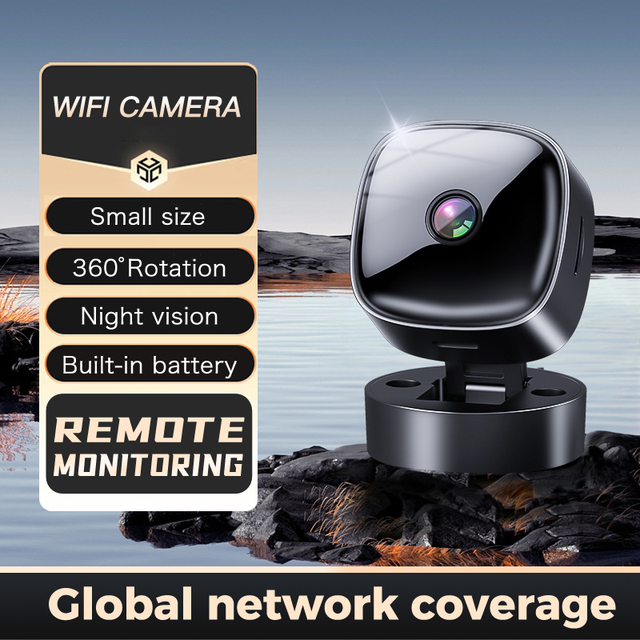 S1 Rechargeable Indoor Home WiFi Network CCTV Camera 360 Rotation Infrared Night Vision Motion Detection Mini Wireless Camera