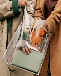 Sac fourre-tout personnalisé en PVC transparent, écologique, certifié SGS2021, marque KAP, avec poignée longue, certifié ISO - Product Image 5