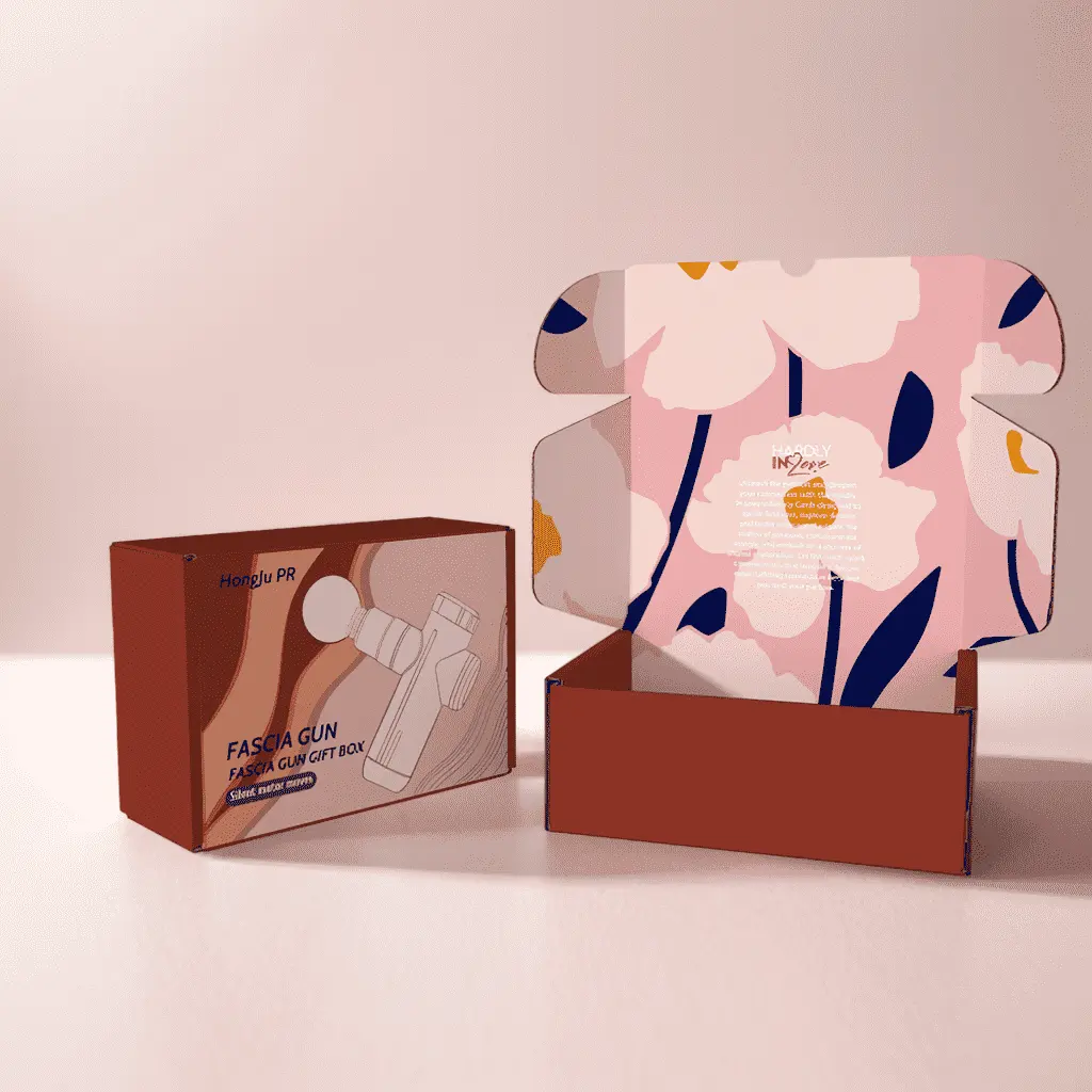 Custom Printed Corrugated Packaging Shipping Mailer Box Massage Gun Mailer Gift Box