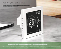 Thermostat intelligent WiFi Tuya à écran tactile, contrôleur de température pour ventilo-convecteur, programmable hebdomadaire, pour chambre d'hôtel, 220V, chauffage et refroidissement