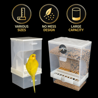 Mangeoire automatique pour oiseaux en plastique PP transparent, solide, étanche, à suspendre en extérieur