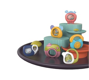 Mềm mại và an toàn bé Đồ chơi silica gel hình bitable Rattle với tiếng ồn Maker đồ chơi bằng nhựa để thu hút sự chú ý của bé - Product Image 1