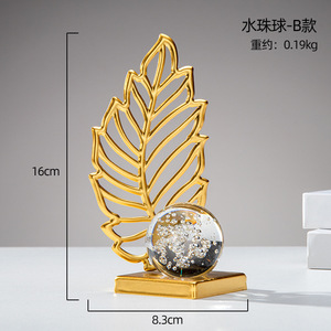 Nordic modern luxury home decorazioni creative ornamenti a sfera di cristallo soggiorno accessori per arredamento in metallo - Product Image 6
