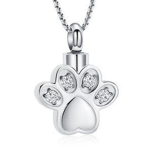 Kalung guci hewan peliharaan perhiasan kremasi cetak kaki hewan peliharaan untuk abu untuk anjing/kucing perhiasan peringatan kenang-kenangan Abu anjing untuk hewan peliharaan - Product Image 1