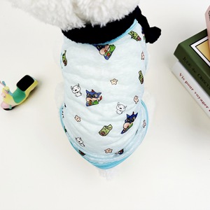 Gilet pour chien à imprimé animal mignon, vêtements d'été respirants en polyester sans manches pour petits, moyens et grands chiens, design de dessin animé - Product Image 2