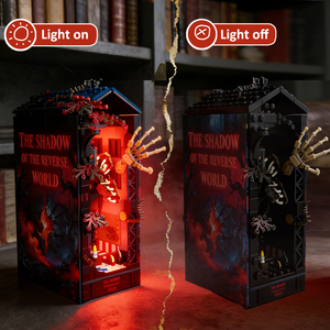 Set di Blocchi da Costruzione Casa Stregata Capovolta 1206 Pezzi con Effetto Luminoso Decorazione in PVC Giocattolo - Product Image 3