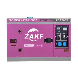 Stocked 5-7KVA 5kva/5kw 6.6kw 7kw Family Use Small Diesel Generator Set Engine Generator Set Portable Silent Diesel Generators