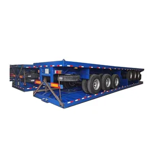 40ft 50 Ton Rail 21M Uitschuifbare Aluminium 60ft Flatbed Oplegger Oplegger Aanhangwagen Accessoires