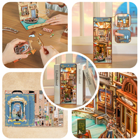 Kit de fabrication de serre-livres en bois écologique « Rêves Vénitiens » – Design découpé au laser pour scènes miniatures de la ville de Venise pour maison de poupée