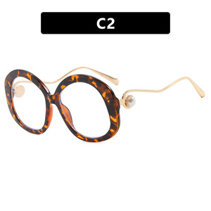 <span class=keywords><strong>2025</strong></span> thời trang chống ánh sáng màu xanh ngọc trai Kính đọc sách phụ nữ lớn khung kính mắt Vòng kính trong suốt - Product Image 5