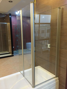 PROMOTION Durable En Utilisant Largement Pas Cher Pliable 3 Panneaux En Aluminium Pivot Tournant Écran <span class=keywords><strong>Baignoire</strong></span> SALLE DE DOUCHE - Product Image 6