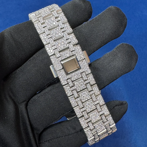 Reloj de pulsera estilo Hip Hop de acero inoxidable para hombre más vendido, moissanita, diamante, Cuarzo con tachuelas heladas, buen precio, regalo disponible - Product Image 3