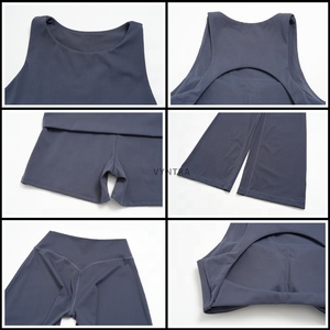 Set Personalizzato Morbido come Burro: Reggiseno Sportivo e Pantaloni Capri a Vita Alta per Donna, Completo <span class=keywords><strong>da</strong></span> Allenamento, Fitness, Yoga, Pilates e Sport - Product Image 6