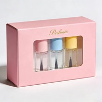 Emballage de flacon de vernis à ongles en gel avec logo personnalisé, feuille d'or, boîte à fenêtre, finition brillante, emballages élégants, écologiques