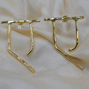 Nueva palabra Hindi, pendiente chapado en oro, joyería de moda en forma redonda para mujeres y niñas - Product Image 1