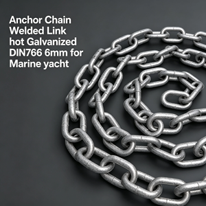 Chaîne d'ancrage hydrodynamique à maillons soudés, galvanisée à chaud, DIN766 6 mm pour yacht marin - Product Image 6