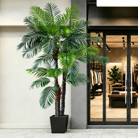 Palmier Areca Artificiel Double Tronc en Gros avec Pot pour Aménagement Paysager Moderne de Bureaux et Centres Commerciaux de Luxe – Fourniture MOQ 5 pièces