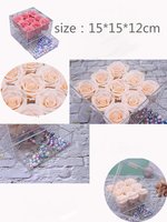 Vente en gros de rose conservée dans une boîte à bijoux en acrylique à double porte prix rose éternelle dans une boîte à bijoux en acrylique pour offrir des cadeaux