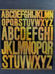 Factory-made Custom Colored DIY Letter Number Stickers Waterproof Self-adhesive Vinyl UV Coating Rectangular Personalized Name - Product Image 6