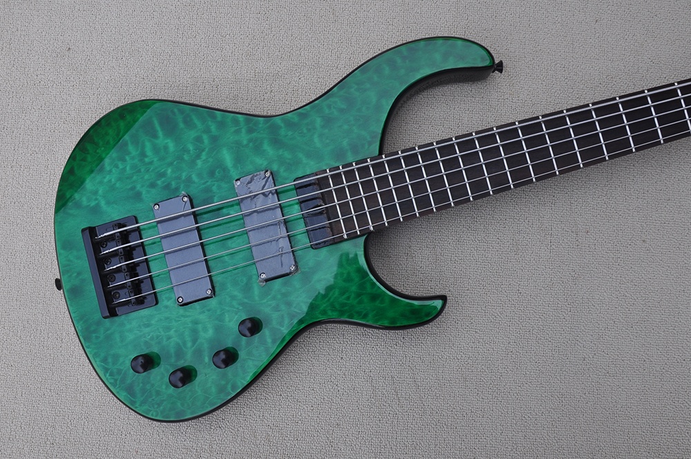 フリヨングリーンベース5弦エレクトリックベースギタープロ