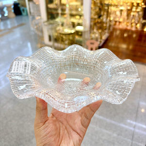 Plateau de service en verre durable pour fruits et collations, design moderne, style simple, <span class=keywords><strong>forme</strong></span> irrégulière, origine Chine, pour mariage, salon, café - Product Image 2