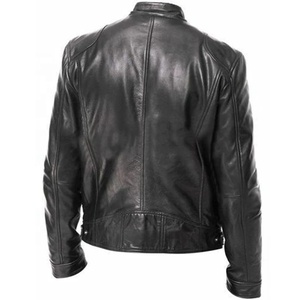 Veste en cuir pour homme, imperméable et coupe-vent, écologique, en cuir de mouton véritable, de haute qualité, vente en gros, prix bas, 100% cuir. - Product Image 4