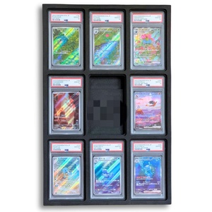 Boîte de présentation de cartes gradées en plastique durable à 9 emplacements, cadre de protection moderne pour TCG Slab, vente en gros personnalisée - Product Image 2
