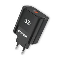 Chargeur rapide pour téléphone portable 33W avec prise US EU, QC3.0, USB, câble Type C, adaptateur de voyage USB à charge rapide 33W