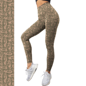YHT OEM-MALLAS DE Yoga sin costuras de cintura alta para mujer, pantalones de gimnasio para Fitness - Product Image 4
