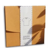 Dossiers d'emballage de vêtement en carton ondulé biodégradables écologiques pour T-shirts et chaussettes pliables avec logo personnalisé